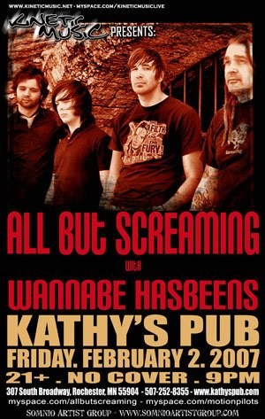 All But Screaming and Wannabe Hasbeens February 2, 2007
Kathy's Pub