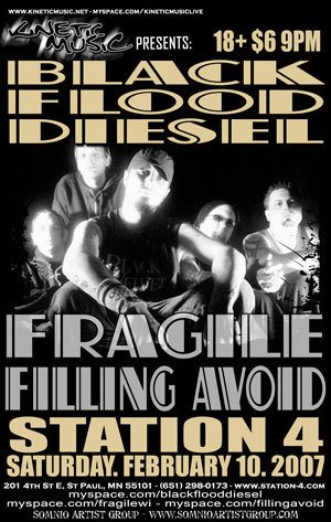Black Flood Diesel, Fragile, and Filling Avoid February 10, 2007
Station 4