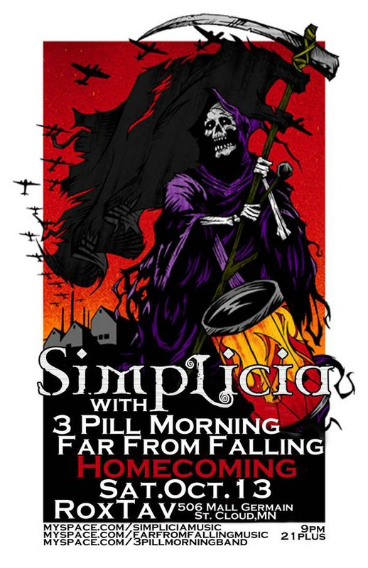 Simplicia, 3 Pill Morning, Far From Falling,  October 13, 2007
RoxTav