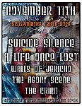 Suicide Silence, A Life Once Lost, Walls of Jericho, The Agony Scene, and The Crinn November 11, 2007
Triple Rock Social Club